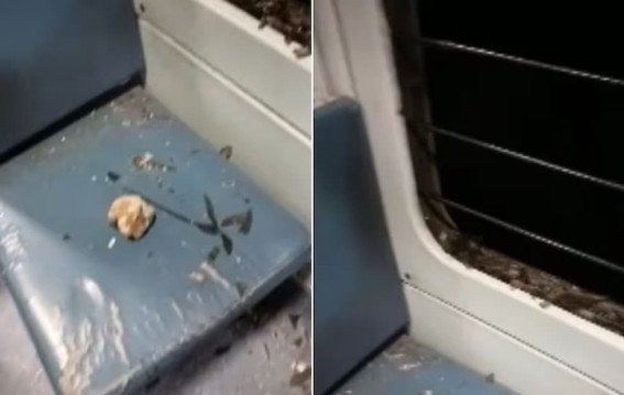 उदयपुर में चलती ट्रेन पर पत्थरबाजी