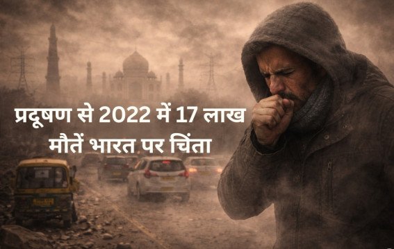 प्रदूषण से 2022 में 17 लाख मौतें भारत पर चिंता