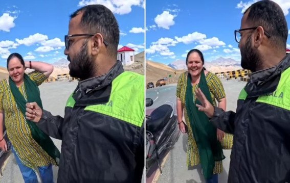 एक्टिवा पर निकलीं आंटी सोलो ट्रिप पर