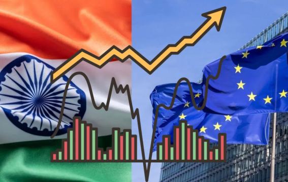 भारत ईयू समझौते से शेयर बाजार में तेज़ी देखी गई