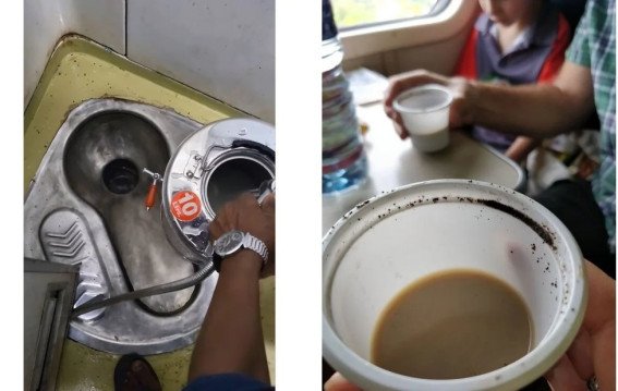 ट्रेन धोने के पानी से चाय!