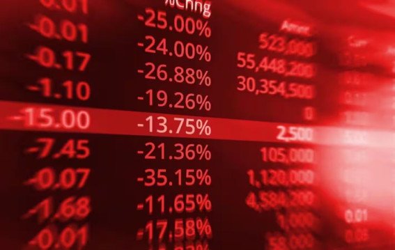 शेयर बाजार में गिरावट