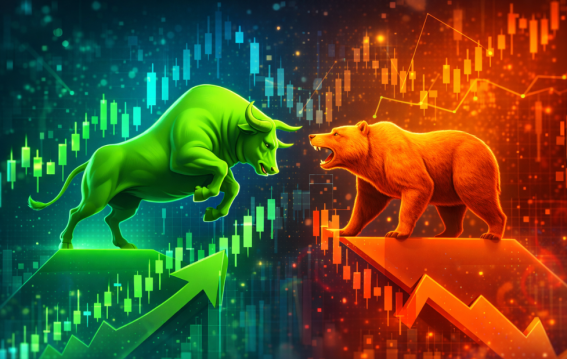 तेजी के बाद शेयर बाजार गिरा