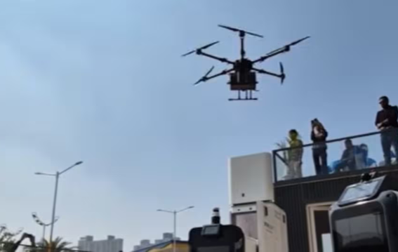 गुरुग्राम में AI ड्रोन्स और रोबोट डिलीवरी नेटवर्क का अध्य लॉन्च