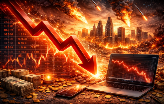 जंग की आंच से लाल शेयर बाजार