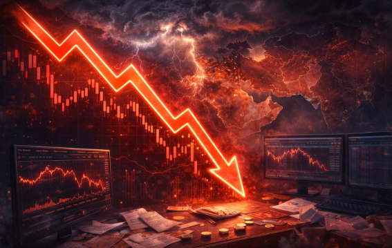 मिडिल ईस्ट तनाव से शेयर बाजार में भारी गिरावट