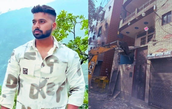 होली विवाद में युवक की हत्या के मुख्य आरोपी के घर चला बुलडोजर