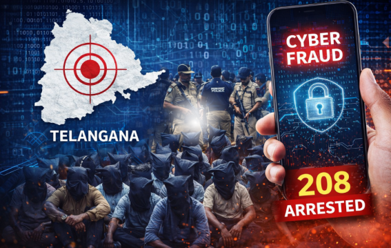 तेलंगाना में साइबर अपराध पर बड़ा एक्शन