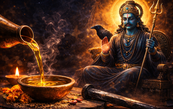 शनि देव की पूजा में कड़वा तेल और लोहा क्यों चढ़ाया जाता है? जानें रहस्य