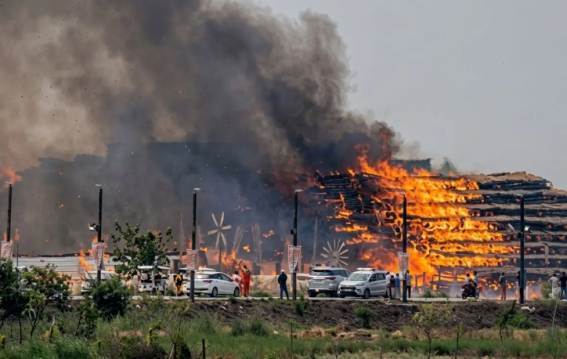 अयोध्या के राजघाट महायज्ञ स्थल पर भयंकर आग