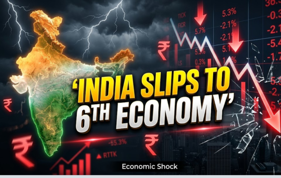अर्थव्यवस्था रैंकिंग में भारत फिसला