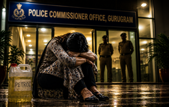 गुरुग्राम में रेप पीड़िता का आत्मदाह प्रयास