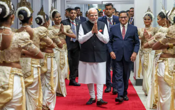 श्रीलंका में पीएम मोदी का भव्य स्वागत