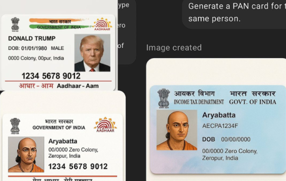 फर्ज़ी आधार और PAN बना रहा AI?