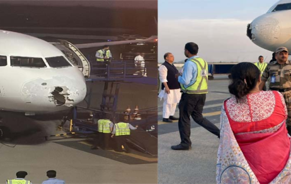 दिल्ली से श्रीनगर जा रही इंडिगो फ्लाइट को बर्फीली आंधी में झटका