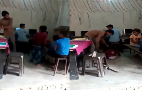 बिहारशरीफ के कोचिंग सेंटर में शिक्षक की बेरहमी का वीडियो वायरल