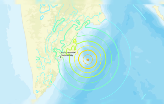 रूस के कामचाटका में 8.7 तीव्रता का शक्तिशाली भूकंप
