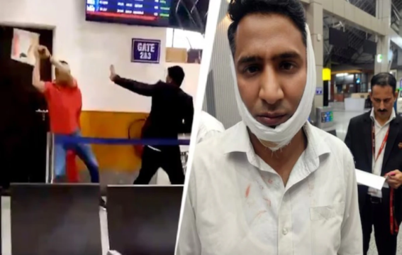 स्पाइसजेट स्टाफ से झगड़ा