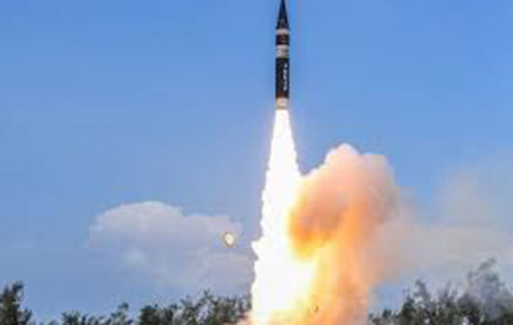 भारत ने सफलतापूर्वक टेस्ट किया दुनिया का तीसरा सबसे तेज़ मिसाइल अग्नि-5