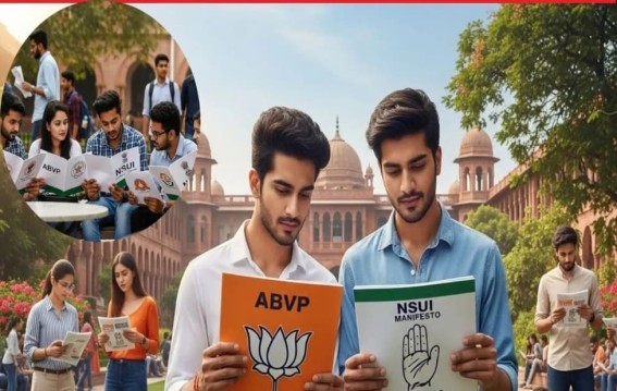 छात्रसंघ चुनाव में NSUI उम्मीदवार जोसलिन का EVM