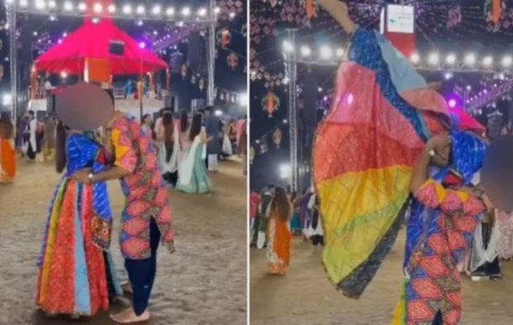 गरबा में कपल का हॉट वीडियो