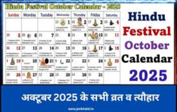 अक्टूबर 2025 में प्रमुख तीज-त्योहार