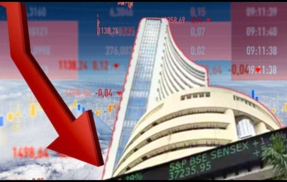 शेयर बाजार फिर लुढ़का