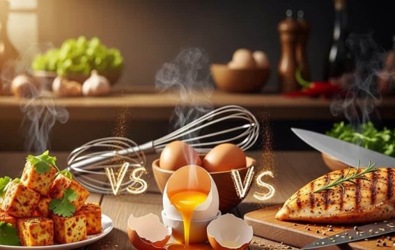 चिकन, अंडा या पनीर