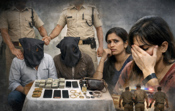 महिलाओं को निशाना बनाने वाला बाप-बेटा गैंग गिरफ्तार