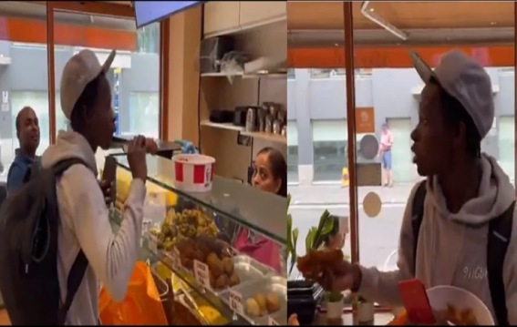 KFC चिकन लेकर पहुंचा युवक ISKCON रेस्टोरेंट में